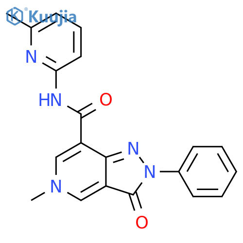 5-methyl-N-(6-methylpyridin-2-yl)-3-oxo-2-phenyl-2H,3H,5H-pyrazolo4,3-cpyridine-7-carboxamide structure