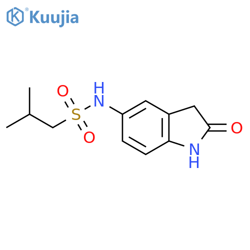 2-methyl-N-(2-oxo-2,3-dihydro-1H-indol-5-yl)propane-1-sulfonamide structure