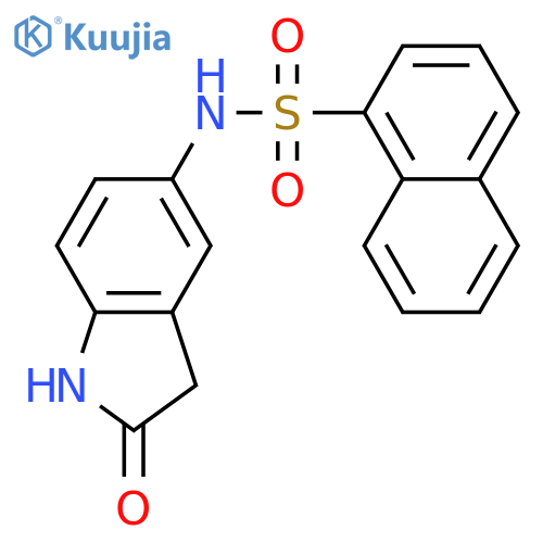 N-(2-oxo-2,3-dihydro-1H-indol-5-yl)naphthalene-1-sulfonamide structure