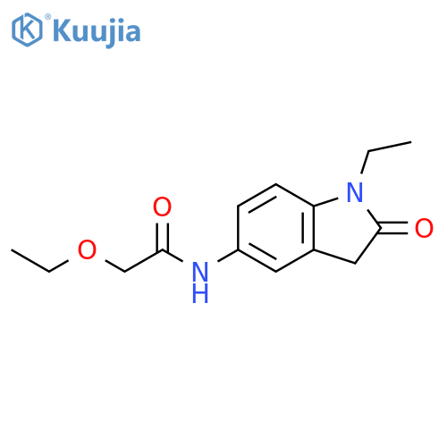 2-ethoxy-N-(1-ethyl-2-oxo-2,3-dihydro-1H-indol-5-yl)acetamide structure