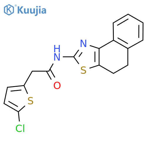 2-(5-chlorothiophen-2-yl)-N-{4H,5H-naphtho1,2-d1,3thiazol-2-yl}acetamide structure