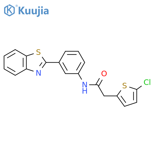 N-3-(1,3-benzothiazol-2-yl)phenyl-2-(5-chlorothiophen-2-yl)acetamide structure