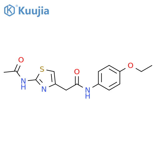 2-(2-acetamido-1,3-thiazol-4-yl)-N-(4-ethoxyphenyl)acetamide structure