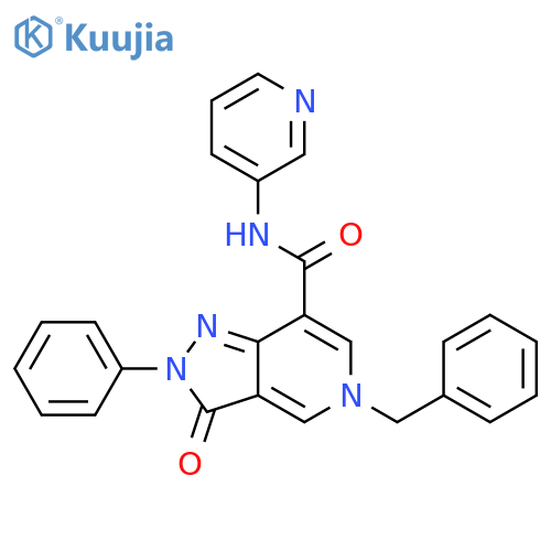 5-benzyl-3-oxo-2-phenyl-N-(pyridin-3-yl)-2H,3H,5H-pyrazolo4,3-cpyridine-7-carboxamide structure