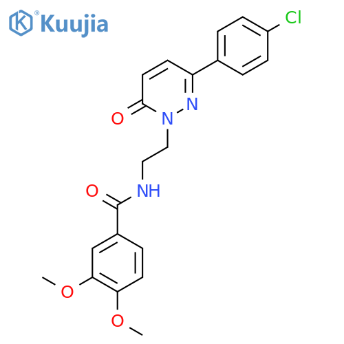 N-{2-3-(4-chlorophenyl)-6-oxo-1,6-dihydropyridazin-1-ylethyl}-3,4-dimethoxybenzamide structure