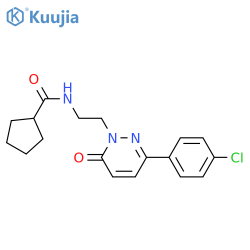 N-{2-3-(4-chlorophenyl)-6-oxo-1,6-dihydropyridazin-1-ylethyl}cyclopentanecarboxamide structure