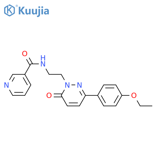 N-{2-3-(4-ethoxyphenyl)-6-oxo-1,6-dihydropyridazin-1-ylethyl}pyridine-3-carboxamide structure