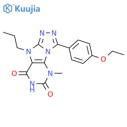 3-(4-ethoxyphenyl)-5-methyl-9-propyl-5H,6H,7H,8H,9H-1,2,4triazolo3,4-hpurine-6,8-dione structure