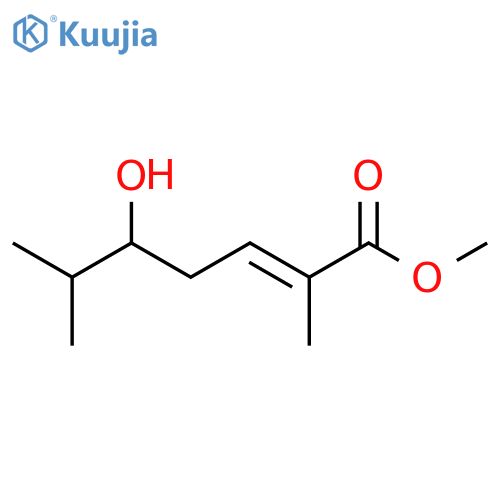 2-Heptenoic acid, 5-hydroxy-2,6-dimethyl-, methyl ester, (E)- structure