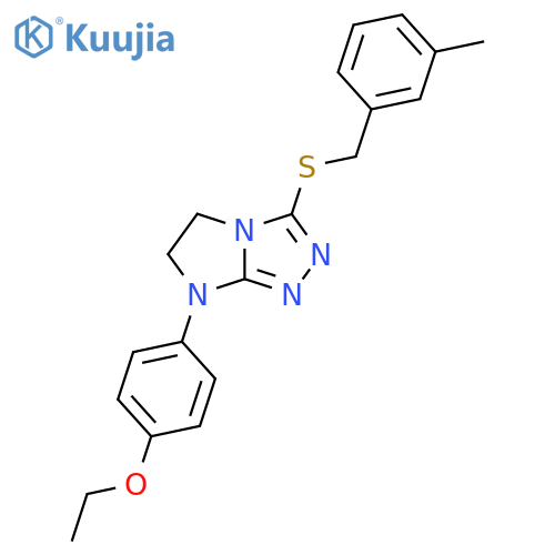 7-(4-ethoxyphenyl)-3-{(3-methylphenyl)methylsulfanyl}-5H,6H,7H-imidazo2,1-c1,2,4triazole structure