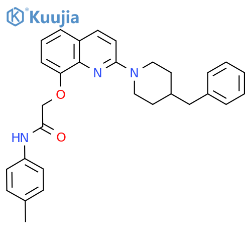 2-{2-(4-benzylpiperidin-1-yl)quinolin-8-yloxy}-N-(4-methylphenyl)acetamide structure