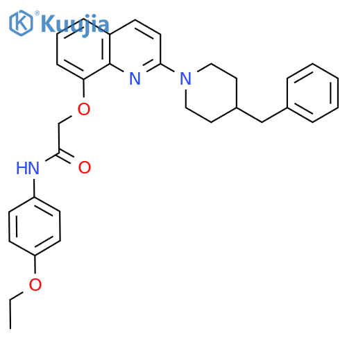 2-{2-(4-benzylpiperidin-1-yl)quinolin-8-yloxy}-N-(4-ethoxyphenyl)acetamide structure