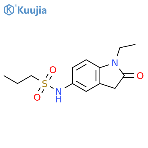 N-(1-ethyl-2-oxo-2,3-dihydro-1H-indol-5-yl)propane-1-sulfonamide structure