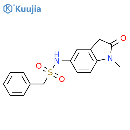 N-(1-methyl-2-oxo-2,3-dihydro-1H-indol-5-yl)-1-phenylmethanesulfonamide structure