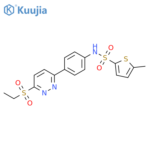N-{4-6-(ethanesulfonyl)pyridazin-3-ylphenyl}-5-methylthiophene-2-sulfonamide structure