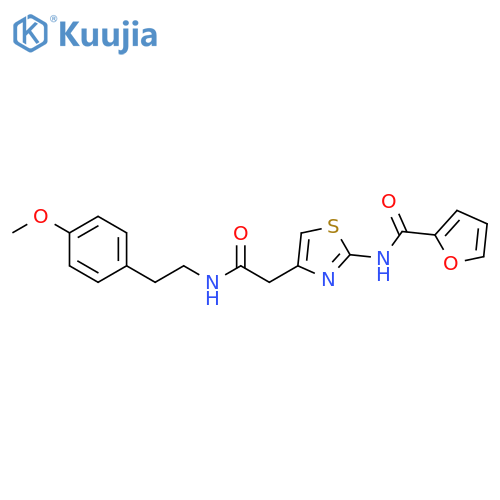 N-4-({2-(4-methoxyphenyl)ethylcarbamoyl}methyl)-1,3-thiazol-2-ylfuran-2-carboxamide structure