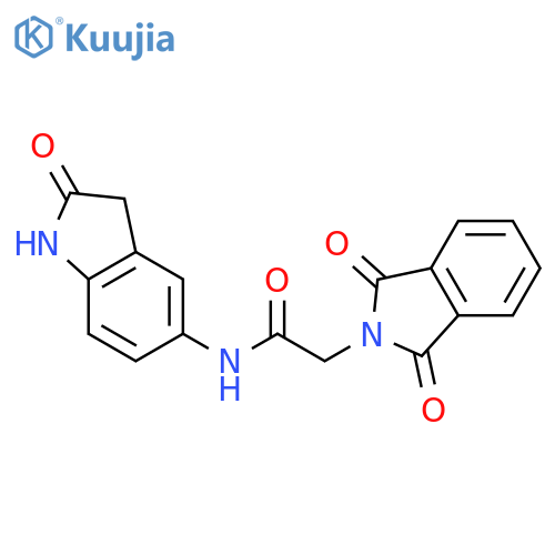 2-(1,3-dioxo-2,3-dihydro-1H-isoindol-2-yl)-N-(2-oxo-2,3-dihydro-1H-indol-5-yl)acetamide structure