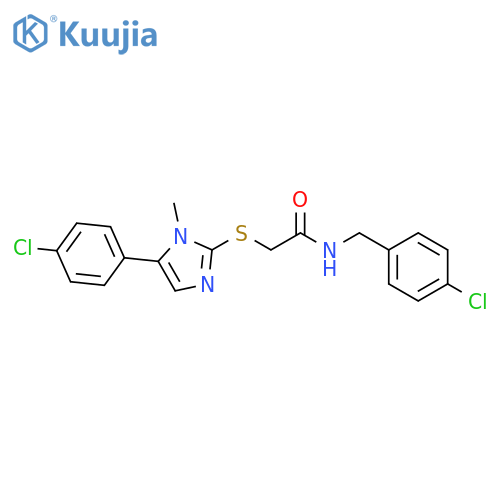 2-{5-(4-chlorophenyl)-1-methyl-1H-imidazol-2-ylsulfanyl}-N-(4-chlorophenyl)methylacetamide structure