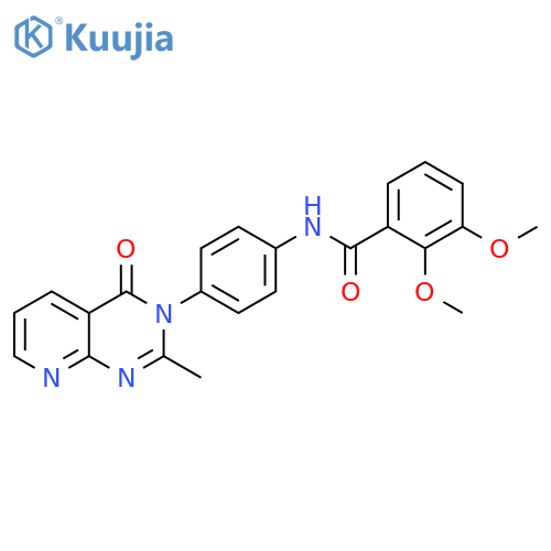 2,3-dimethoxy-N-(4-{2-methyl-4-oxo-3H,4H-pyrido2,3-dpyrimidin-3-yl}phenyl)benzamide structure