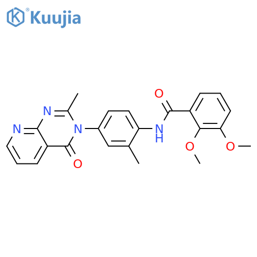 2,3-dimethoxy-N-(2-methyl-4-{2-methyl-4-oxo-3H,4H-pyrido2,3-dpyrimidin-3-yl}phenyl)benzamide structure
