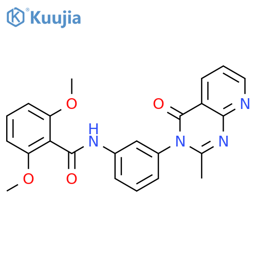 2,6-dimethoxy-N-(3-{2-methyl-4-oxo-3H,4H-pyrido2,3-dpyrimidin-3-yl}phenyl)benzamide structure