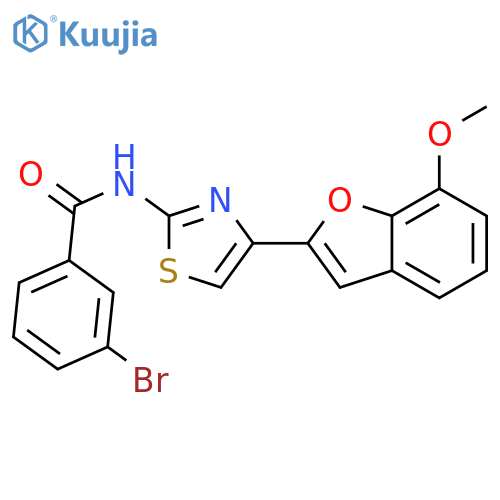 3-bromo-N-4-(7-methoxy-1-benzofuran-2-yl)-1,3-thiazol-2-ylbenzamide structure