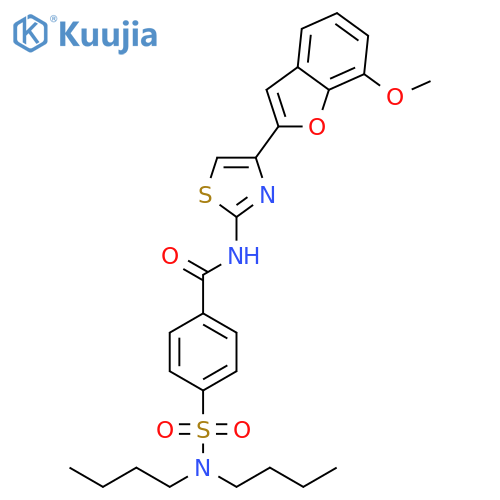 4-(dibutylsulfamoyl)-N-4-(7-methoxy-1-benzofuran-2-yl)-1,3-thiazol-2-ylbenzamide structure