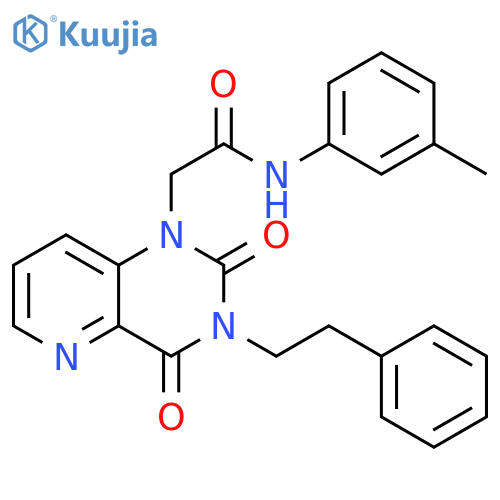2-2,4-dioxo-3-(2-phenylethyl)-1H,2H,3H,4H-pyrido3,2-dpyrimidin-1-yl-N-(3-methylphenyl)acetamide structure