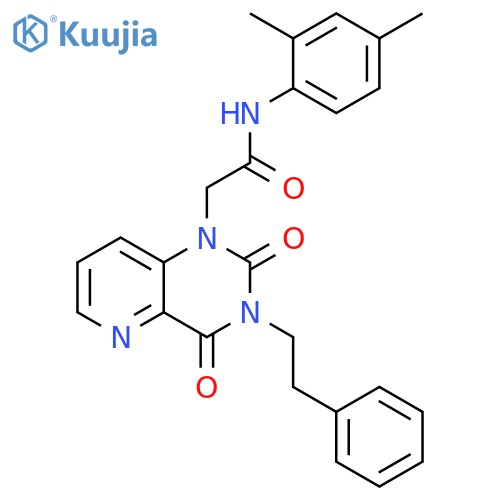 N-(2,4-dimethylphenyl)-2-2,4-dioxo-3-(2-phenylethyl)-1H,2H,3H,4H-pyrido3,2-dpyrimidin-1-ylacetamide structure