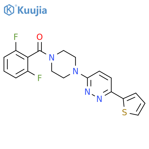 3-4-(2,6-difluorobenzoyl)piperazin-1-yl-6-(thiophen-2-yl)pyridazine structure