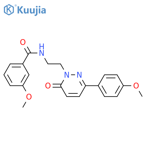 3-methoxy-N-{2-3-(4-methoxyphenyl)-6-oxo-1,6-dihydropyridazin-1-ylethyl}benzamide structure