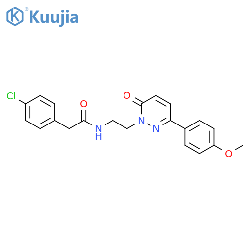 2-(4-chlorophenyl)-N-{2-3-(4-methoxyphenyl)-6-oxo-1,6-dihydropyridazin-1-ylethyl}acetamide structure