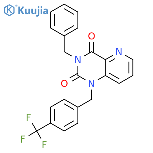 3-benzyl-1-{4-(trifluoromethyl)phenylmethyl}-1H,2H,3H,4H-pyrido3,2-dpyrimidine-2,4-dione structure