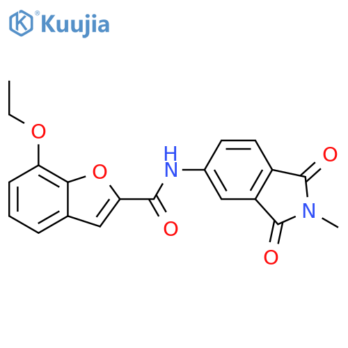 7-ethoxy-N-(2-methyl-1,3-dioxo-2,3-dihydro-1H-isoindol-5-yl)-1-benzofuran-2-carboxamide structure