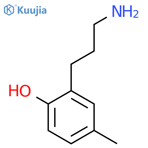 2-(3-aminopropyl)-4-methylphenol structure