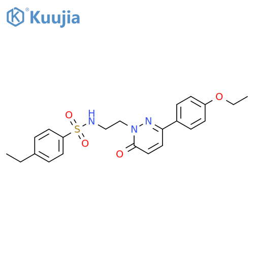 N-{2-3-(4-ethoxyphenyl)-6-oxo-1,6-dihydropyridazin-1-ylethyl}-4-ethylbenzene-1-sulfonamide structure