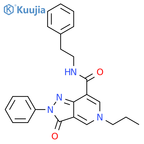 3-oxo-2-phenyl-N-(2-phenylethyl)-5-propyl-2H,3H,5H-pyrazolo4,3-cpyridine-7-carboxamide structure
