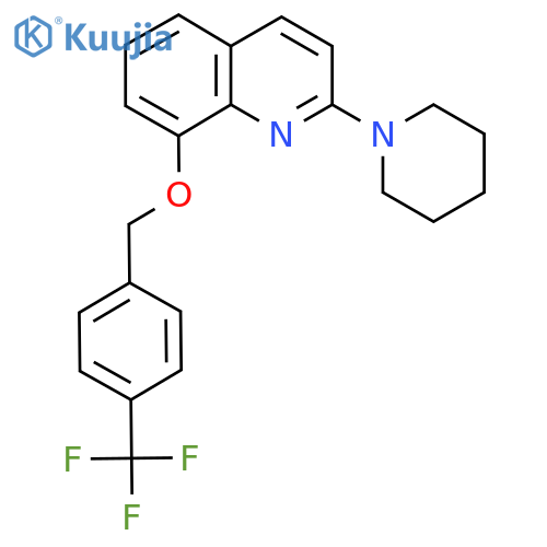 2-(piperidin-1-yl)-8-{4-(trifluoromethyl)phenylmethoxy}quinoline structure