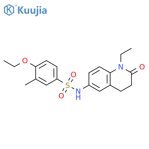 4-ethoxy-N-(1-ethyl-2-oxo-1,2,3,4-tetrahydroquinolin-6-yl)-3-methylbenzene-1-sulfonamide structure