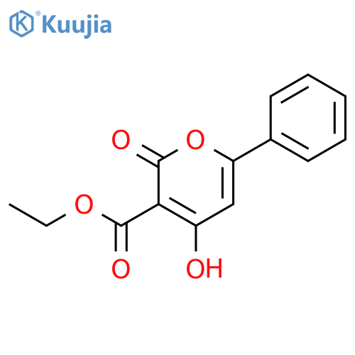 Ethyl 4-hydroxy-2-oxo-6-phenyl-2H-pyran-3-carboxylate structure