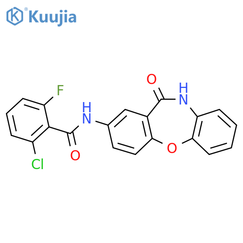 2-chloro-6-fluoro-N-{10-oxo-2-oxa-9-azatricyclo9.4.0.0^{3,8}pentadeca-1(11),3(8),4,6,12,14-hexaen-13-yl}benzamide structure