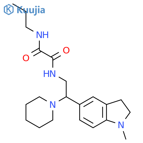 N'-2-(1-methyl-2,3-dihydro-1H-indol-5-yl)-2-(piperidin-1-yl)ethyl-N-propylethanediamide structure