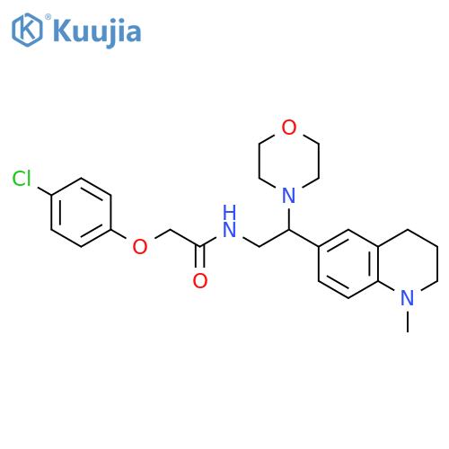 2-(4-chlorophenoxy)-N-2-(1-methyl-1,2,3,4-tetrahydroquinolin-6-yl)-2-(morpholin-4-yl)ethylacetamide structure