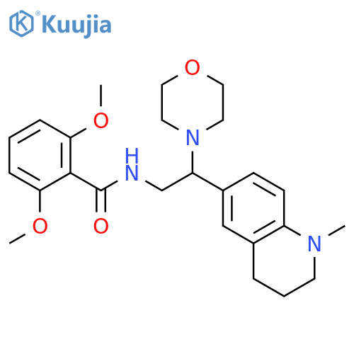 2,6-dimethoxy-N-2-(1-methyl-1,2,3,4-tetrahydroquinolin-6-yl)-2-(morpholin-4-yl)ethylbenzamide structure