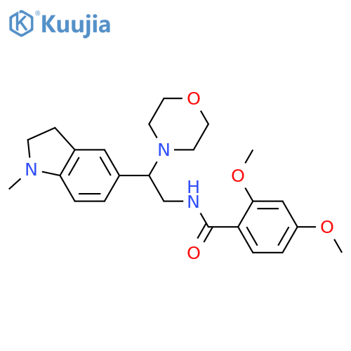 2,4-dimethoxy-N-2-(1-methyl-2,3-dihydro-1H-indol-5-yl)-2-(morpholin-4-yl)ethylbenzamide structure