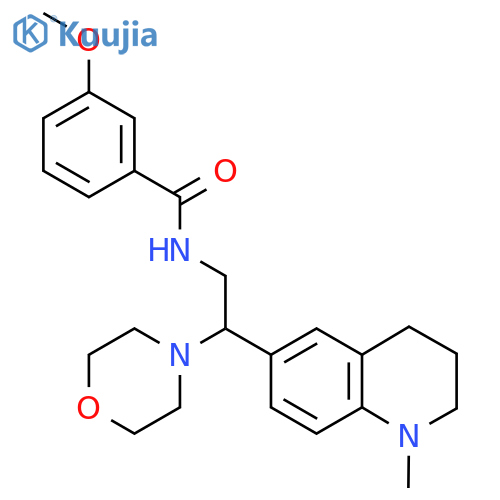 3-methoxy-N-2-(1-methyl-1,2,3,4-tetrahydroquinolin-6-yl)-2-(morpholin-4-yl)ethylbenzamide structure