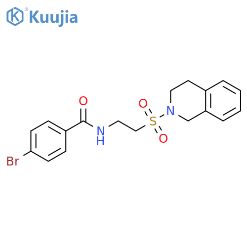 4-bromo-N-2-(1,2,3,4-tetrahydroisoquinoline-2-sulfonyl)ethylbenzamide structure
