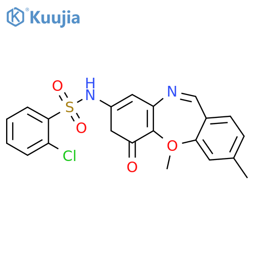 2-chloro-N-{6,9-dimethyl-10-oxo-2-oxa-9-azatricyclo9.4.0.0^{3,8}pentadeca-1(11),3(8),4,6,12,14-hexaen-13-yl}benzene-1-sulfonamide structure