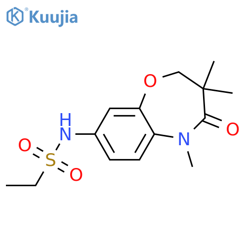 N-(3,3,5-trimethyl-4-oxo-2,3,4,5-tetrahydro-1,5-benzoxazepin-8-yl)ethane-1-sulfonamide structure