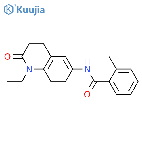 N-(1-ethyl-2-oxo-1,2,3,4-tetrahydroquinolin-6-yl)-2-methylbenzamide structure